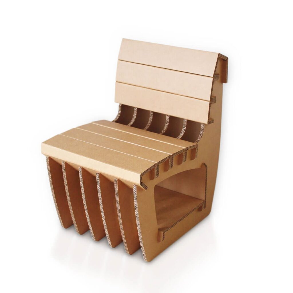 Chaise modulable en carton écologique pour aménagement d'entreprises, bureaux ou espaces de pause, avec structure solide et design épuré - Le Meuble en Carton une marque du groupe Natur Design