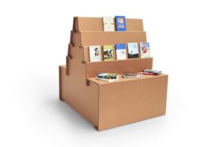 Présentoir à livres en carton DENA
