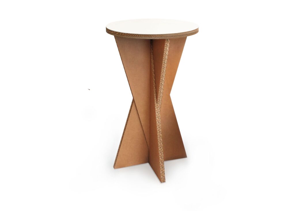 Table haute en carton OLYMPE - Le Meuble en Carton
