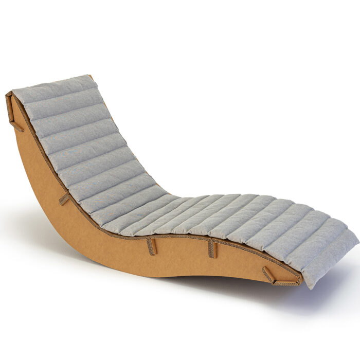 Chaise longue en carton JUNGFRAU Rocking - Le Meuble en Carton
