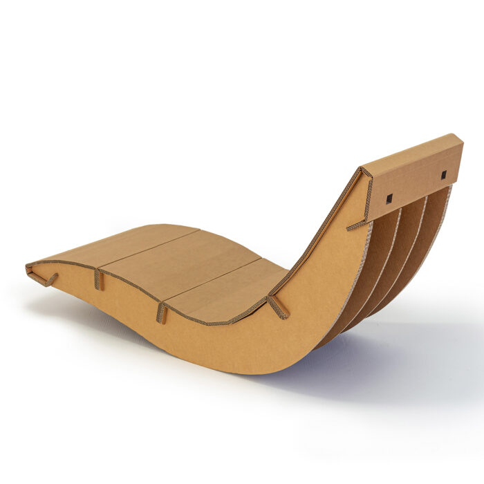 Chaise longue en carton JUNGFRAU Rocking - Le Meuble en Carton