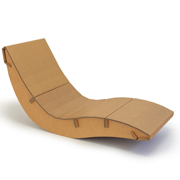 Chaise longue en carton JUNGFRAU Rocking - Le Meuble en Carton