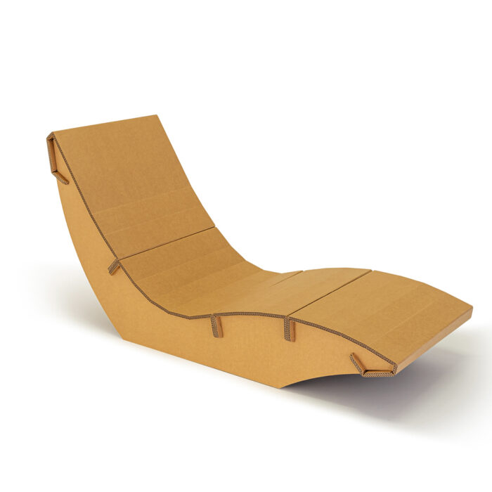 Chaise longue en carton JUNGFRAU - Le Meuble en Carton
