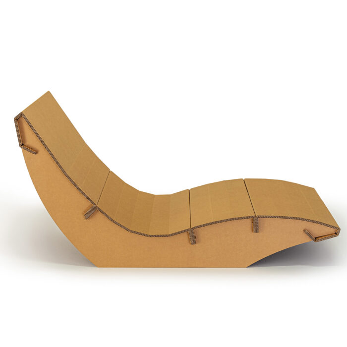 Chaise longue en carton JUNGFRAU - Le Meuble en Carton