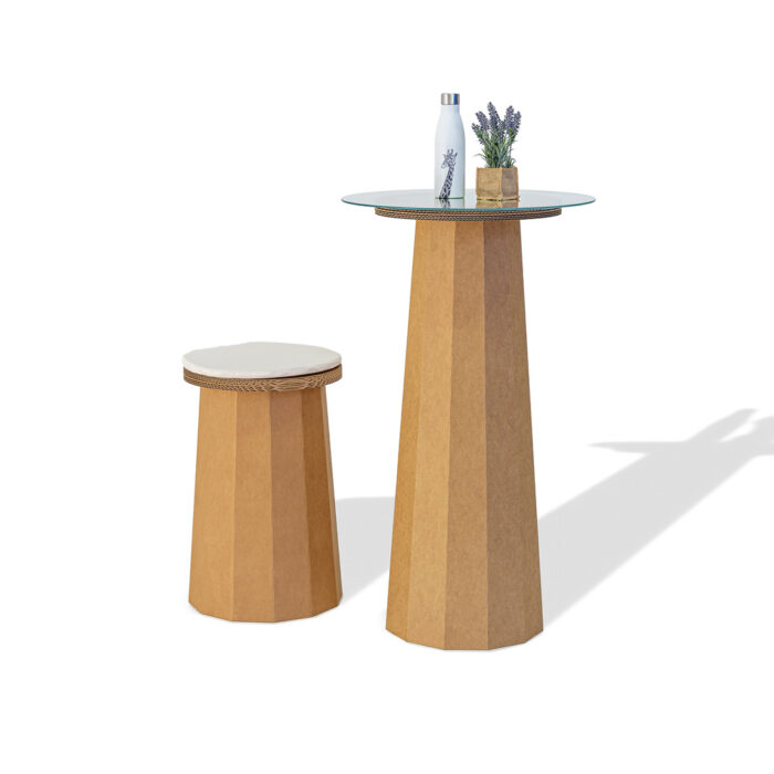 Table haute en carton ETNA - Le Meuble en Carton