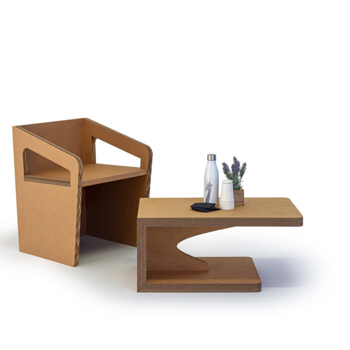 Table basse en carton ARVES - Le Meuble en Carton
