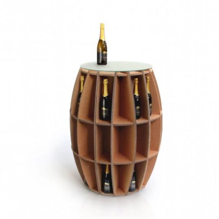 Présentoir à vins en carton EIGER 360